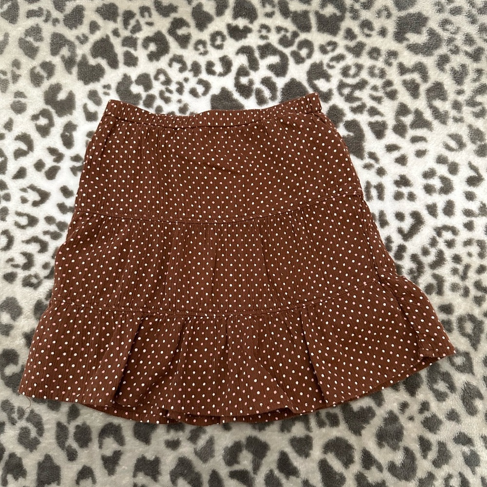 Old Navy Polka Dot Skirt in Brown Pink Size 6-12 months